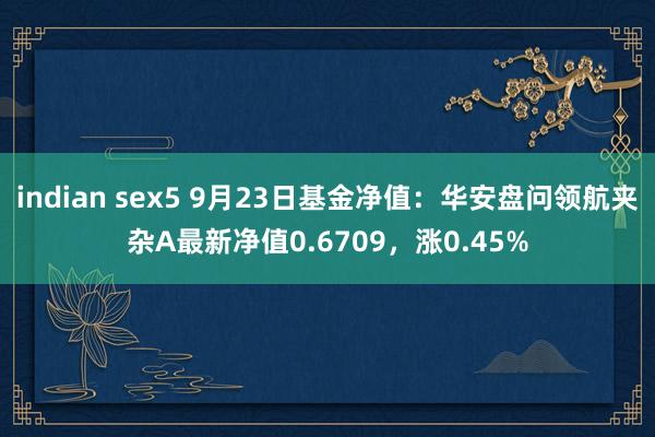 indian sex5 9月23日基金净值：华安盘问领航夹杂A最新净值0.6709，涨0.45%