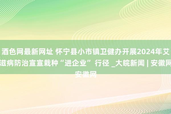 酒色网最新网址 怀宁县小市镇卫健办开展2024年艾滋病防治宣宣栽种“进企业” 行径 _大皖新闻 | 安徽网