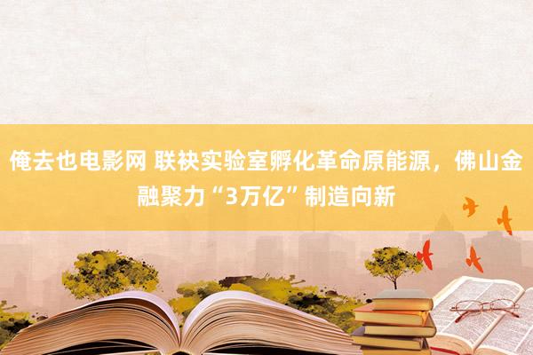 俺去也电影网 联袂实验室孵化革命原能源，佛山金融聚力“3万亿”制造向新