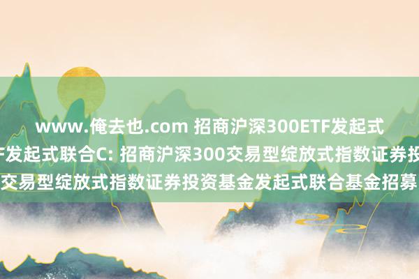 www.俺去也.com 招商沪深300ETF发起式联合A，招商沪深300ETF发起式联合C: 招商沪深300交易型绽放式指数证券投资基金发起式联合基金招募阐述书