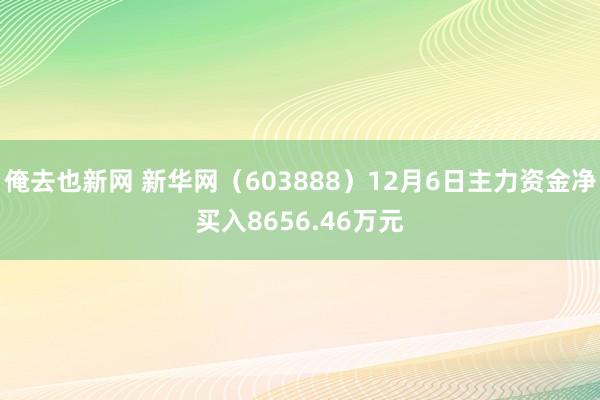 俺去也新网 新华网（603888）12月6日主力资金净买入8656.46万元