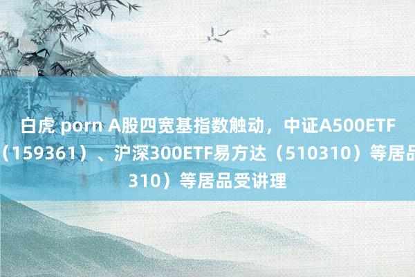 白虎 porn A股四宽基指数触动，中证A500ETF易方达（159361）、沪深300ETF易方达（510310）等居品受讲理