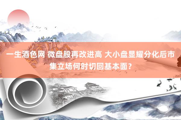 一生酒色网 微盘股再改进高 大小盘显耀分化后市集立场何时切回基本面？