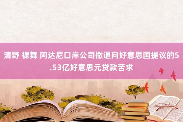 清野 裸舞 阿达尼口岸公司撤退向好意思国提议的5.53亿好意思元贷款苦求