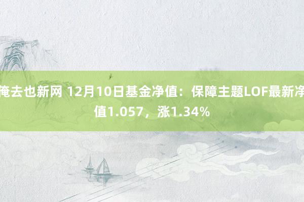 俺去也新网 12月10日基金净值：保障主题LOF最新净值1.057，涨1.34%