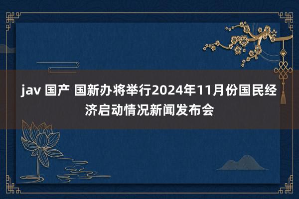 jav 国产 国新办将举行2024年11月份国民经济启动情况新闻发布会