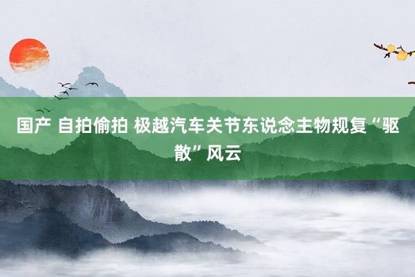 国产 自拍偷拍 极越汽车关节东说念主物规复“驱散”风云