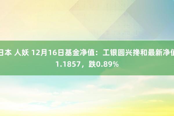 日本 人妖 12月16日基金净值：工银圆兴搀和最新净值1.1857，跌0.89%