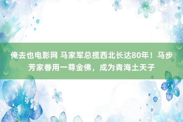 俺去也电影网 马家军总揽西北长达80年！马步芳家眷用一尊金佛，成为青海土天子